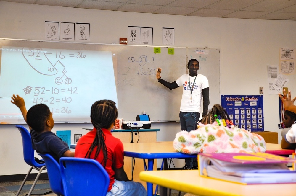M. Mouhamadou Deme teaches second grade math in The French Program.