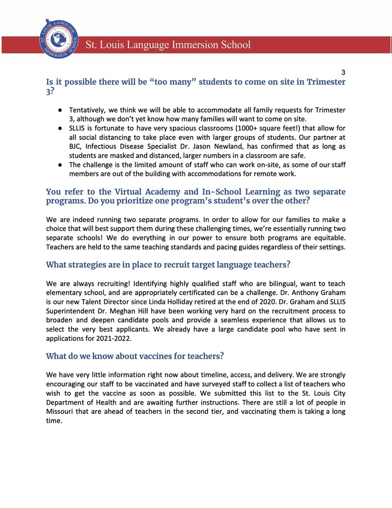 Parent FAQ