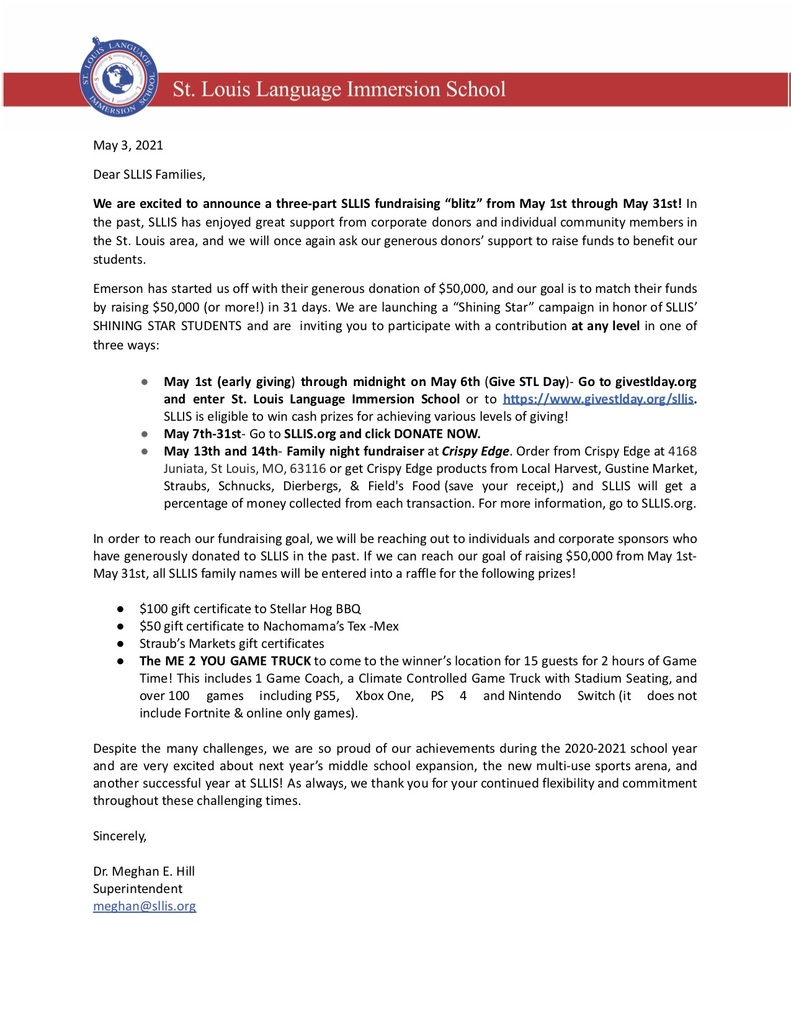 Fundraiser letter